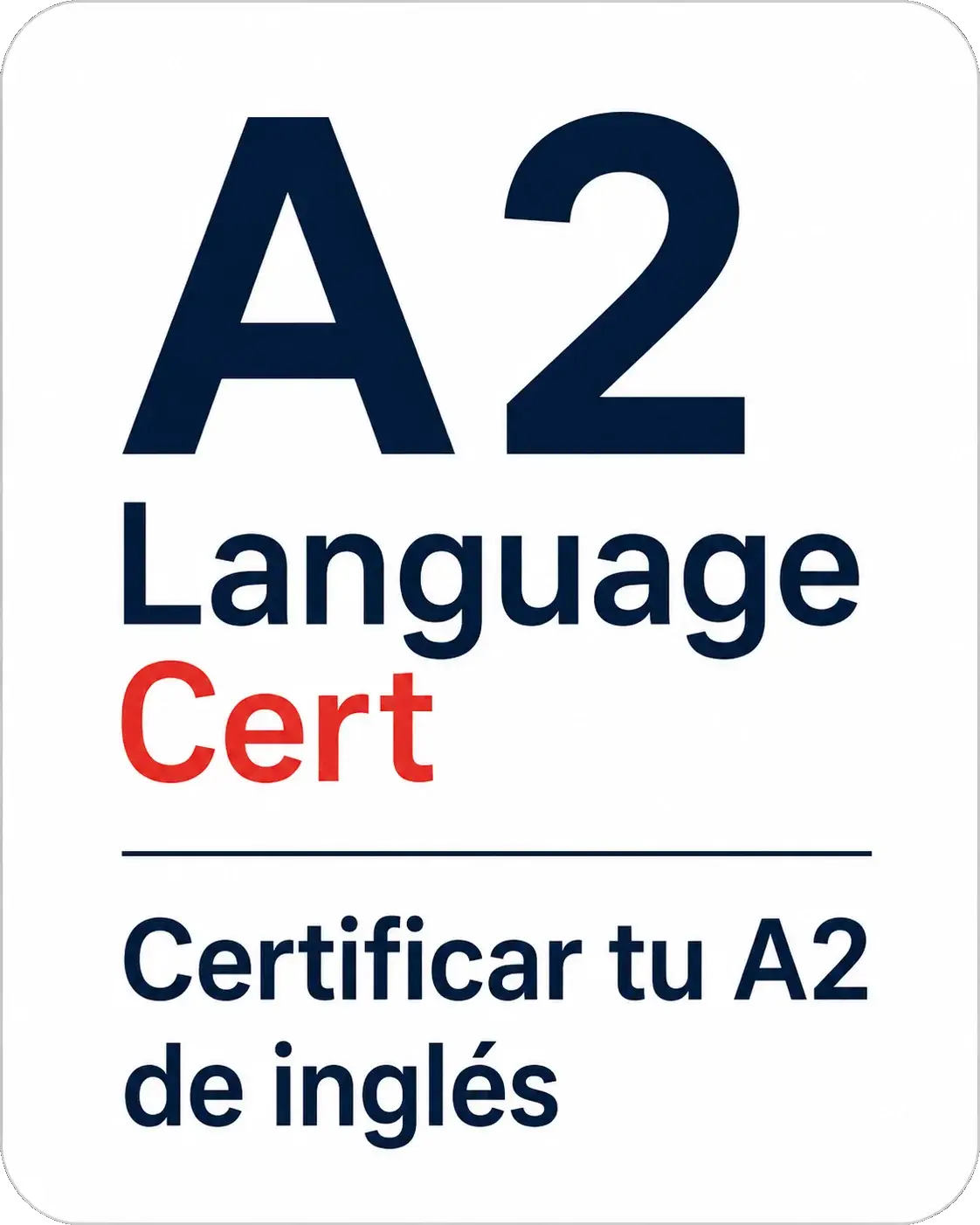 Certificación LanguageCert A2 de inglés
